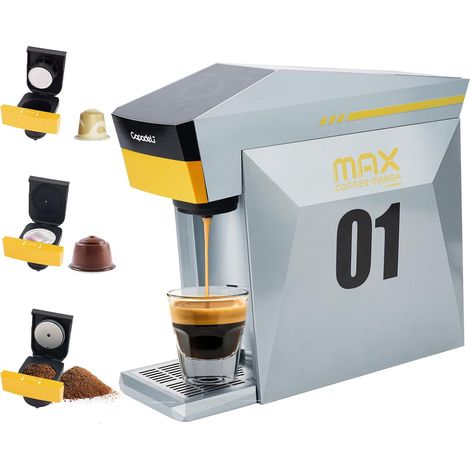 Machine à Expresso 3-en-1 19 Bars 1450 W Grise (1/2)