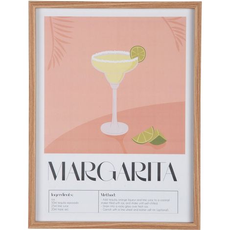 Affiche murale encadrée décorative COCKTAIL (1/4)