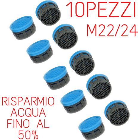 Cartuccia filtro anticalcare universale, per rompigetto aeratore rubinetto M22x1 - M24x1 13,5 lit/min. Conf. 10 pz (1/5)
