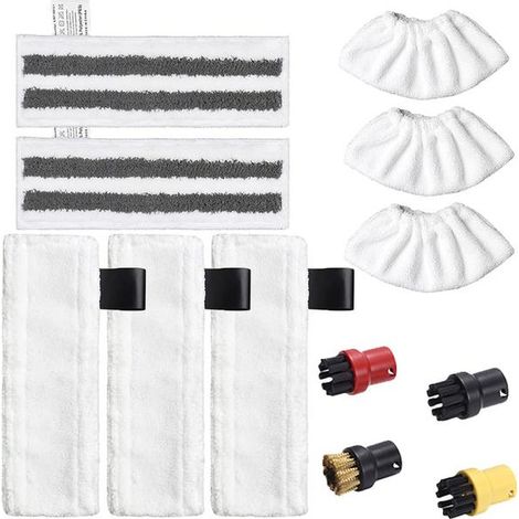 Filiyano-Compatible avec les nettoyeurs vapeur Kärcher SC2/SC3/SC4/SC5 : chiffons et serpillères de nettoyage à scratch – lot de 12 pièces