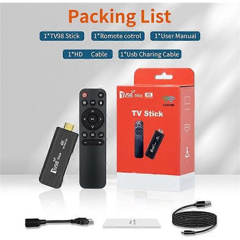 Boîtier TV 2,4 GHz Wi-Fi 1 Go 8 Go 4K Lecteur intelligent Clé TV Décodeur-- (1/5)