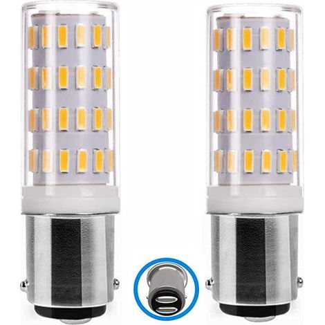 Ampolla Ba15d LED 5W 12V-24V, Ampolla a doppio contatto a baionetta, Equivalente 50W Bianco Caldo 3000K, per illuminazione di apparecchiature a bassa tensione, Confezione da 2 (1/5)