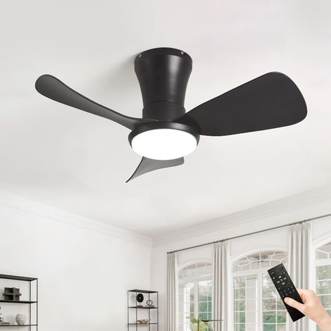 Ventilateur de plafond avec éclairage – Diamètre 62 cm – Ventilateur silencieux avec télécommande – 3 températures de couleur et 3 vitesses – Luminaire de plafond-Blanc (1/5)