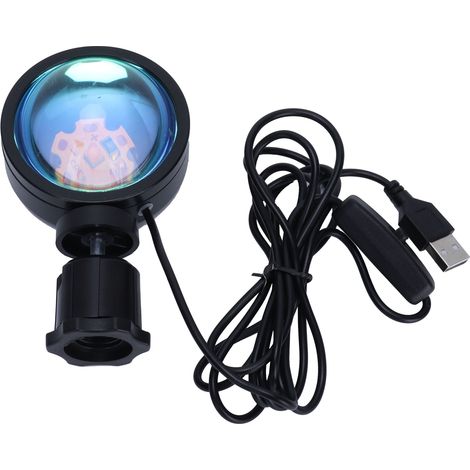 Lampe projection coucher de soleil USB LED 4 en 1 avec tête orientable 180° décor chambre (1/5)