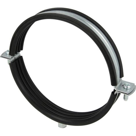 Collier nicklé pour conduite d'aération avec isolant M8/10 x 160 mm