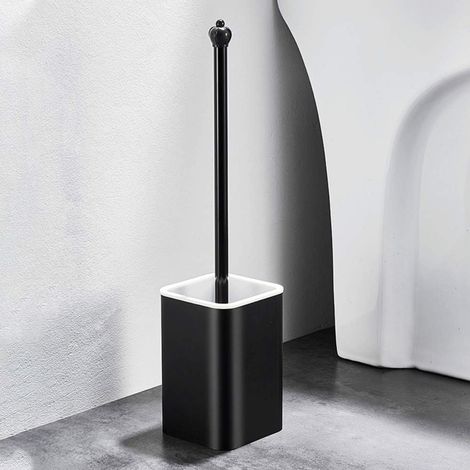 Toilettenbürste ohne toten Winkel, quadratischer vertikaler Toilettenbürstenhalter (1/5)