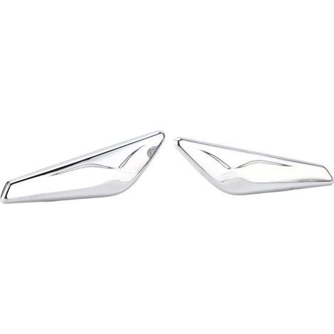 Garniture de Finition Avant Chromée, 2 Pièces de Finition Chromée pour Garde-boue Avant 51117338569 Remplacement pour X3 X4 F25 F26 2013‑2017 (1/4)