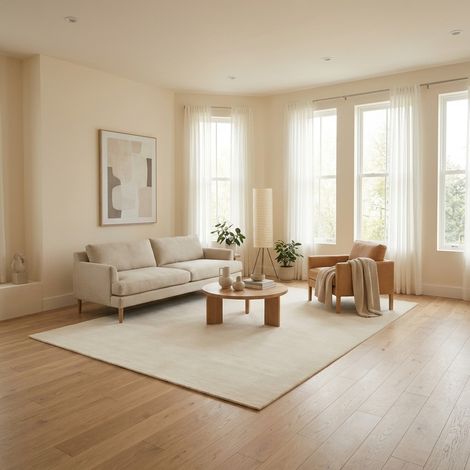 Tapis berbère Fluffy - Tapis en laine  - 90x60cm, Rectangular - 100% Laine vierge - Noué main - Blanc