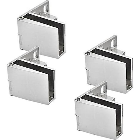 Charnières pour portes vitrées (lot de 8), charnières pour portes de placards en verre, charnières pour caves à vin en verre, charnières pour présentoirs en verre - l (1/5)