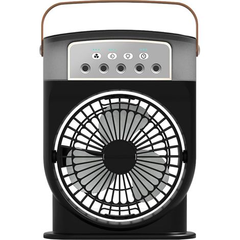 Ventilateur Brumisateur Portable 600 ml, 5 Buses, USB Rechargeable, 3 Vitesses, Veilleuse 7 Couleurs (1/3)