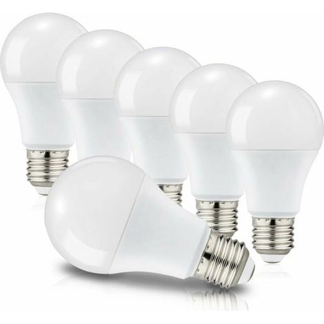 Ampoules LED E27 A60 12W équivalent à 100W, culot à vis Edison, blanc froid 6000K, 1150 Lm, 220-240V, paquet de 6, non dimmable (1/5)