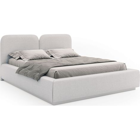 Selsey Comoves – Polsterbett 180x200 mit Chenillebezug, Hellgrau