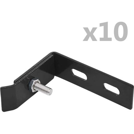Ensemble de 10 connecteurs d'angle mural Anthracite (1/5)