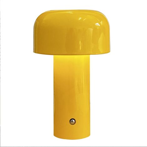 Lampe Champignon Tactile Rechargeable Dimmable USB Type C 3 Temperatures - Lampe Nuit Portable Base Fer Abat-jour (1/5)