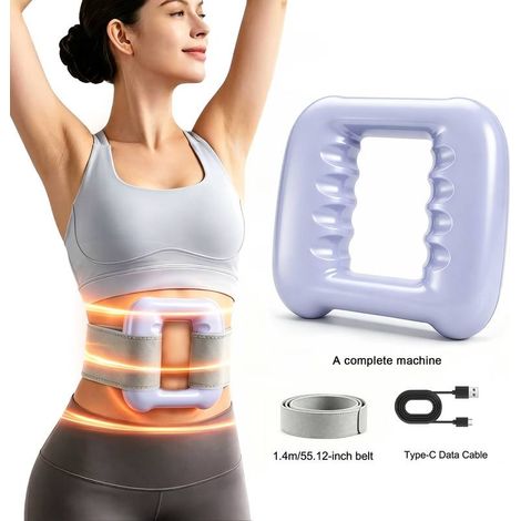 Kabelloses elektrisches Faszienmassagegerät, 8 einstellbare Intensitätsstufen, USB-wiederaufladbares Tiefengewebsmassagegerät mit verstellbarem Gurt, geeignet für den Rücken, ideales Geschenk. (1/5)