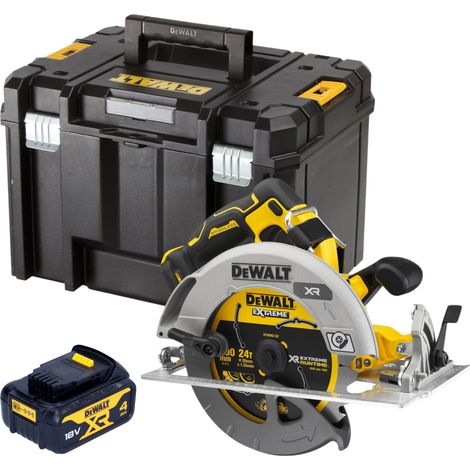 DeWalt DCS 573 NT Sierra circular sin cable 18 V 190 x 30 mm sin escobillas + 1x batería 4,0 Ah + TSTAK - sin cargador (1/5)
