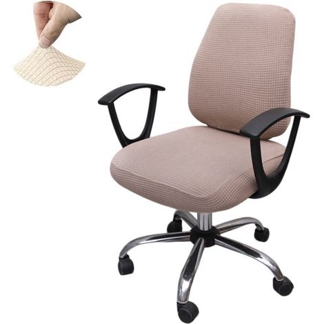 Funda silla oficina (modelo dividido), silla ordenador, silla giratoria, lavable silla oficina, silla giratoria ordenador (Silla no incluida) (1/5)