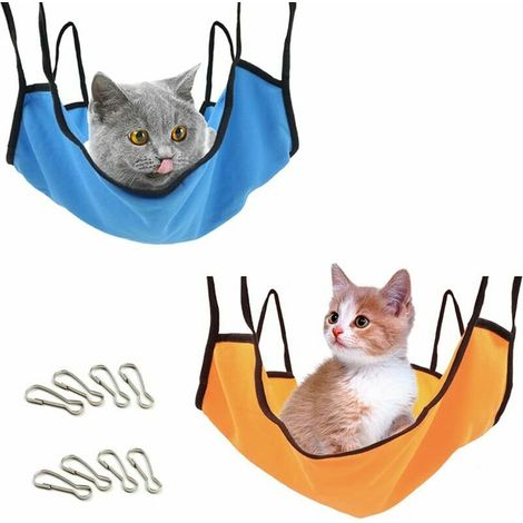 2 Pièces Hamac Cage Chat, Cage de Hamac pour Chat, Hamac pourAnimaux de Compagnie, Hamac pour Chat Furet Rat Lapin Petit Chien,50x37CM (1/5)