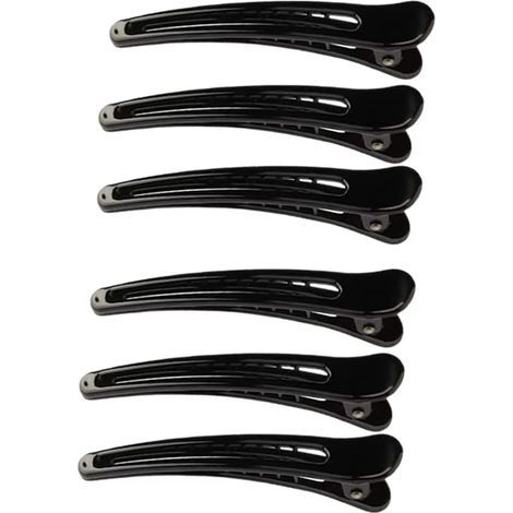 Professional Hair Clips, 6 Pcs Duckbill, Plastic Hairdressing Clip, Non-Slip, for Professional Makeup and Hairdressing (1/5)