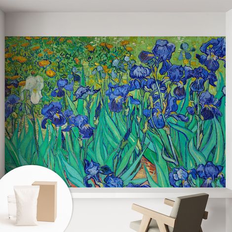 Papier peint intissé avec imprimé installation simple qualité excellente sans désordre - Colle incluse gratuite Fleurs de jardin 152x104 cm (1/5)
