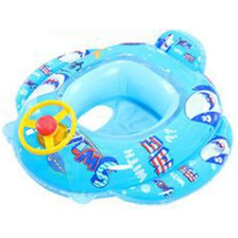 Aufblasbarer Baby-Schwimmring mit drehbarem Lenkrad und Hupe – für Kinder ab 6 Monaten – 1 Stück (1/5)