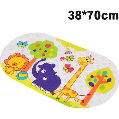 Tapis de bain à motifs, tapis de baignoire et de douche, tapis de sécurité antidérapant pour enfants, accessoires de douche et de baignoire. (1/4)