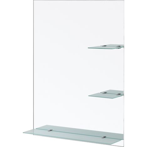 Specchio rettangolare con mensole 60x80 lxh 60x80 cm