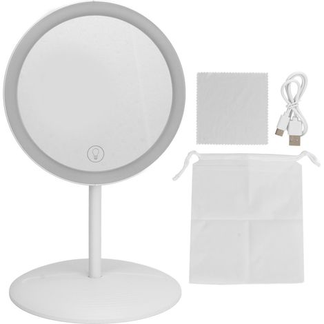Miroir de maquillage LED pliable amovible avec contrôle tactile, rechargeable par USB, miroir de beauté portable (1/5)