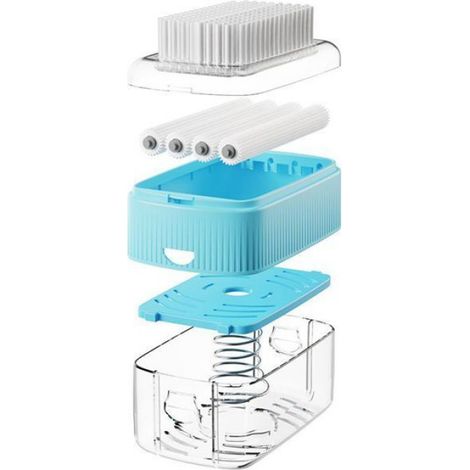 Distributeur De Savon Moussant - Réservoir En Verre Trempé Et Corps En Plastique Abs - Pour Salle De Bain Cuisine Ou Voyage - 1 Pièce (1/5)