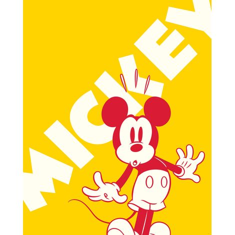 Papier peint panoramique classique Contraste Mickey (1/4)