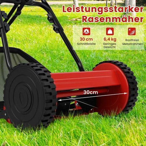 Tosaerba manuale lama da 30 cm cesto di raccolta da 185 l