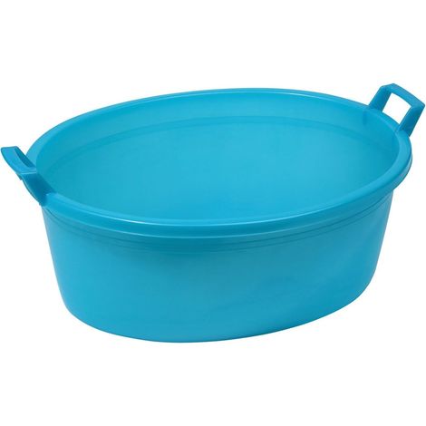 Bacinella ovale en plastique bleu 70 LT.