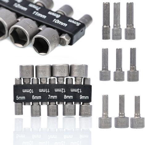Bussole Rosfix da 5-13 mm, attacco da 1/4", 9 pezzi.