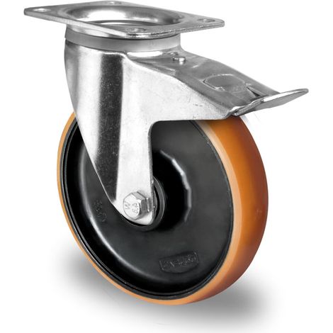 CASCOO Lenkrolle mit Totalfeststeller ø 160 mm Serie Z4U5 Doppelkugellager E-Serie