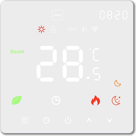 ALOVEZ Thermostat Intelligent WiFi Tuya pour Plancher Chauffant Électrique, Compatible avec Chaudières Gaz à Fonction Liaison pour Contrôle Plancher Chauffant Hydraulique (1/2)