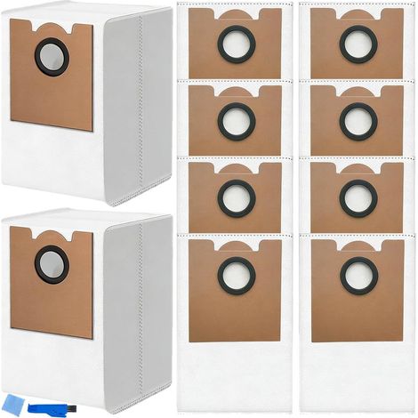 Sacs à Poussière de Rechange pour Lefant Aspirateur Robot M2 Plus / M2 Pro / M2S Pro Grande Capacité Accessoires pour Aspirateur Robot 4.1 L (10 Sacs Jetables) (1/5)