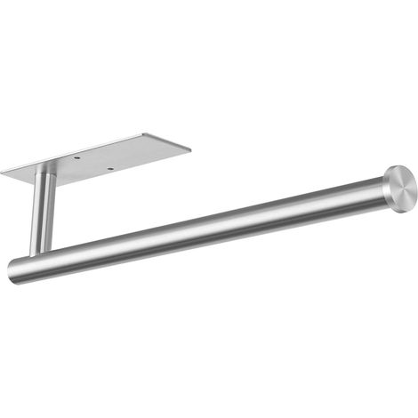 1 Porte-Rouleau Acier Inoxydable, Support Mural Auto-Adhésif, Fixation à Percer, Pour Cuisine Salle De Bain (1/5)