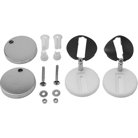 2 fixations WC suspendu, broches 8 mm, B 60 mm, inox argenté (1/5)