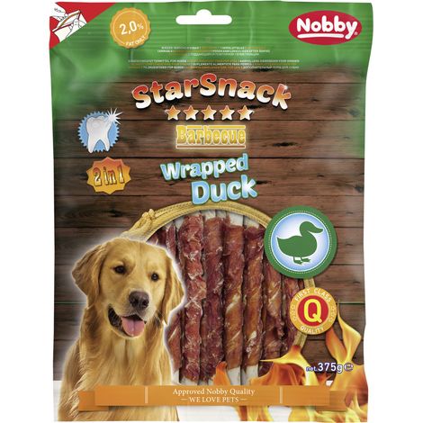 Nobby StarSnack Barbecue Wrapped Duck 375 g Hundeleckerlis
