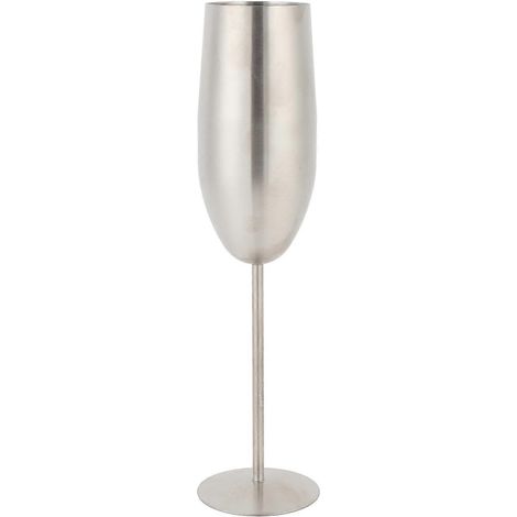 Champagnerflöten aus Edelstahl, 260 ml, kaltisolierend, leicht zu reinigen, Weinkelch aus Metall für Partys