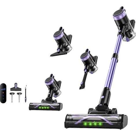 Aspirapolvere senza fili, potente aspirazione, batteria a lunga durata, colore viola, spina europea 220V-240V (1/2)