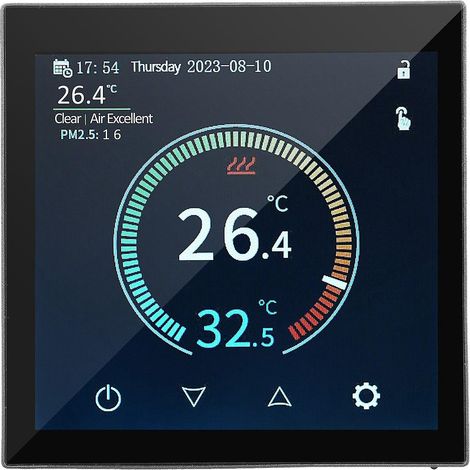 HYT001 WLAN-Smart-Heizthermostat, digitaler Temperaturregler, Steuerung per Smartphone-App und Touchscreen