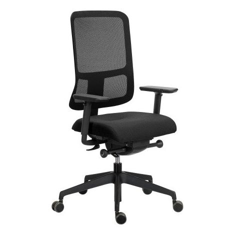Chaise de bureau Ofys maille avec accoudoirs 4D noir - Maxiburo (1/5)