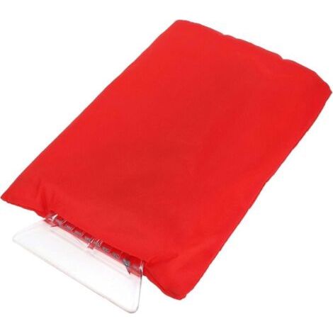 Pair 1 gant grattoir universel pour voiture 16 x 22 cm – Gant chaud et isolé avec dégivreur pour pare-brise de voiture et camion – Tissu ABS imperméable rouge