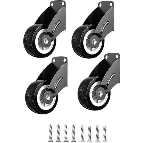 Lot de 4 roulettes de 5 cm pour portail, roulettes de support anti-affaissement pour bas de porte, roulettes antifriction pour réparer les portes en bois qui s'affaissent (1/5)