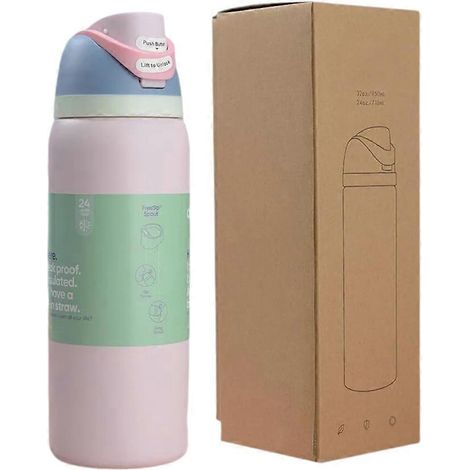 Gourde isotherme Owala FreeSip en acier inoxydable avec paille, 946 ml (32 oz).