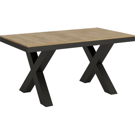 Tavolo "Andria" allungabile in legno per sala da pranzo -Allungabile fino a 264 cm / Quercia (1/5)