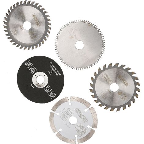Jeu de 5 lames de scie circulaire en carbure de 85 x 15 mm de diamètre (1/5)