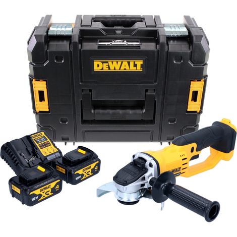 Amoladora angular sin cable DeWalt DCG 412 M2T 18 V 125 mm + 2x batería 4,0 Ah + cargador + TSTAK (1/5)