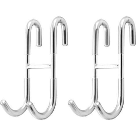 Lot de 2 acier inoxydable 304 léger crochet mural cabine de douche, crochets de porte de douche pour salle de bains en verre, crochets pour paroi de douche salle de bain (1/4)